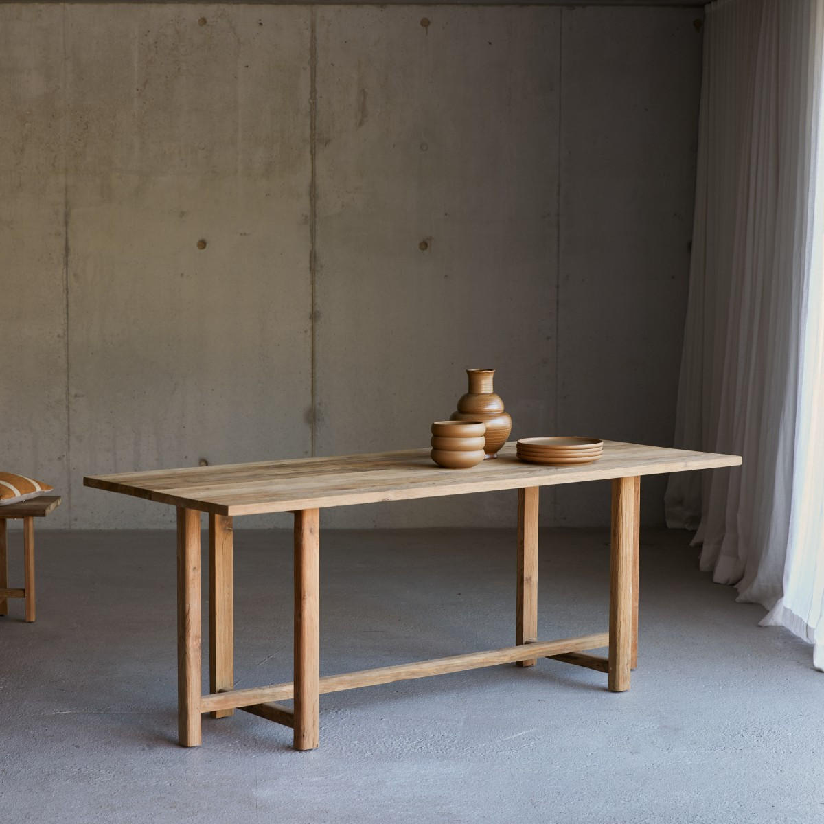 TISCH Antonia Natur aus Teak - Naturfarben, Holz (80/200/75cm) - Tikamoon