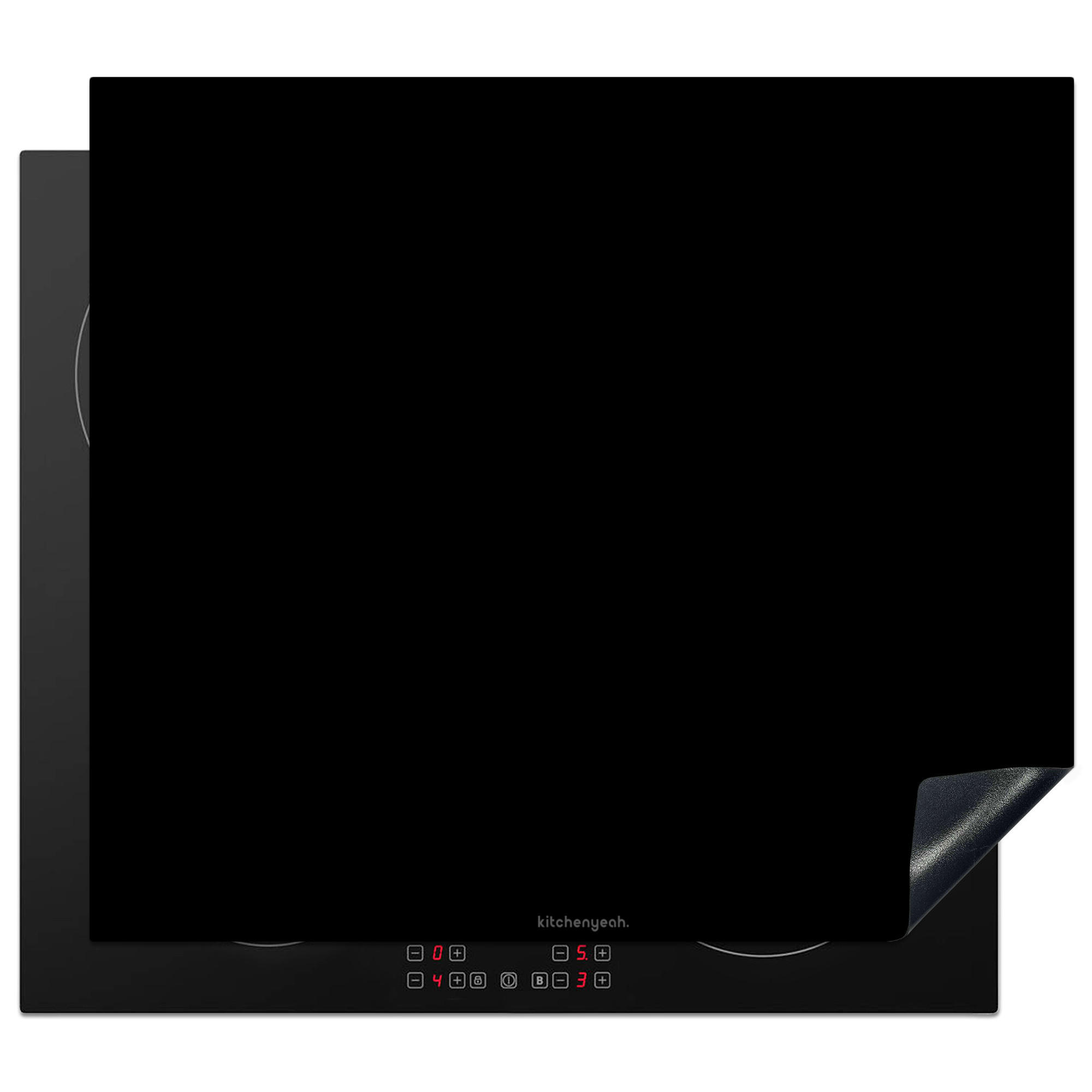 HERDABDECKPLATTE Schwarz Abdeckung Ceranfeld 58.3x51.3 cm - Schwarz, Kunststoff (58.3/51.3/0.2cm) - MuchoWow