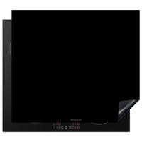 HERDABDECKPLATTE Schwarz Abdeckung Ceranfeld 58.3x51.3 cm - Schwarz, Kunststoff (58.3/51.3/0.2cm) - MuchoWow