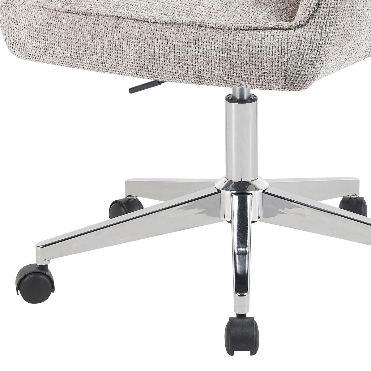 BÜROSTUHL Mika-Tabea - Chromfarben/Hellgrau, Textil/Metall (59/81/66cm) - DUBI Möbel