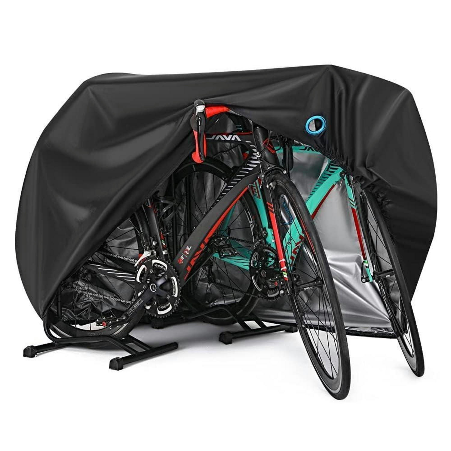 FAHRRADHÜLLE für 2-3 Fahrräder wasserdicht schwarz - Schwarz, Kunststoff (83.8/109.2/200.6cm)