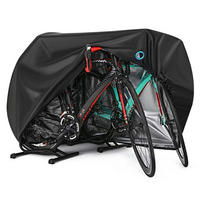 FAHRRADHÜLLE für 2-3 Fahrräder wasserdicht schwarz - Schwarz, Kunststoff (83.8/109.2/200.6cm)