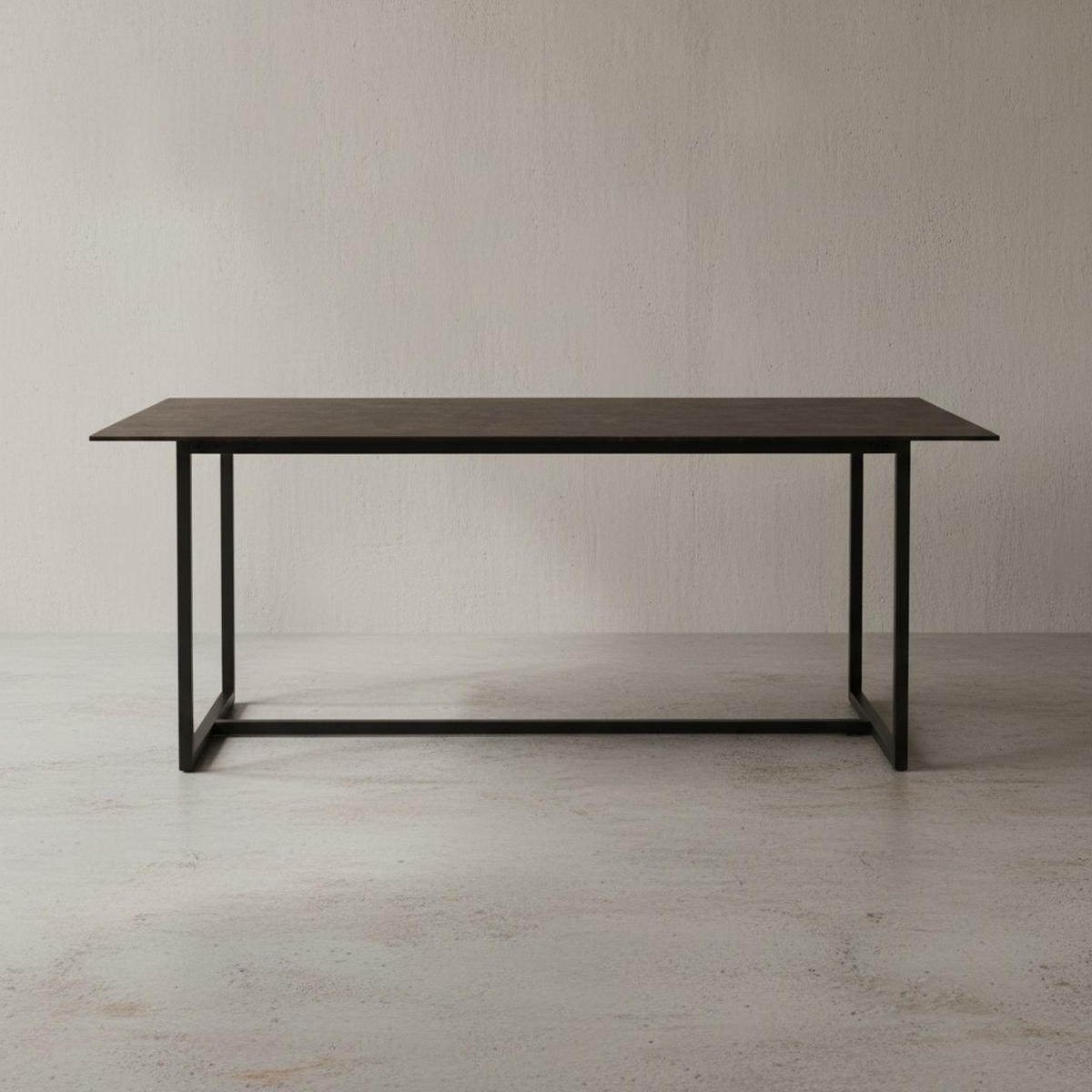 ESSTISCH Glas Keramik Marmoroptik Designer 180x90 ARCTIC, Schwarz 180x90x76 cm - Schwarz, Glas/Metall (90/180/76cm) - KADIMA DESIGN