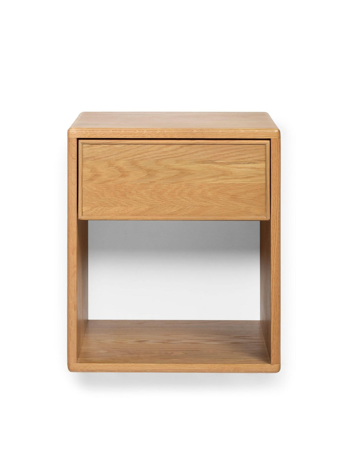 WANDNACHTTISCH Helene aus Eiche mit Schublade – Natur - Beige, Holz (40/46/38cm) - WOODEK