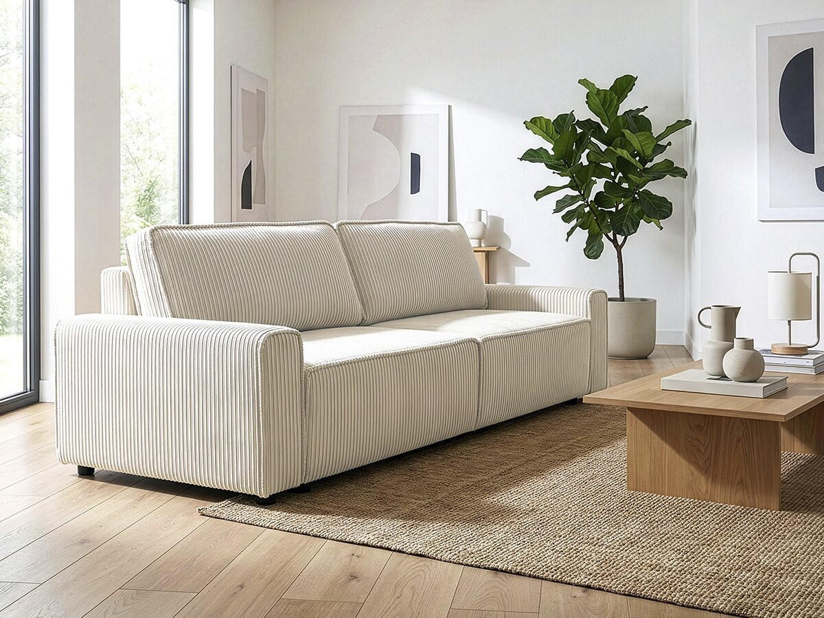 SCHLAFSOFA Montaigne Beige - Beige, Textil (245/88/102cm) - Habitat Garten