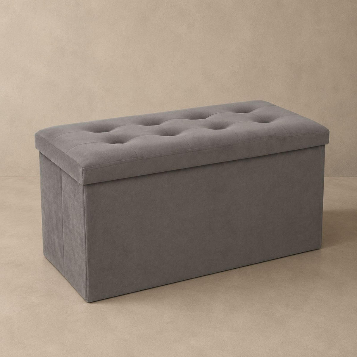 POUF mit Stauraum und Sitzfläche 76/38/38 cm - Anthrazit, Textil (38/38/76cm) - Atmosphera Createur d´interieur