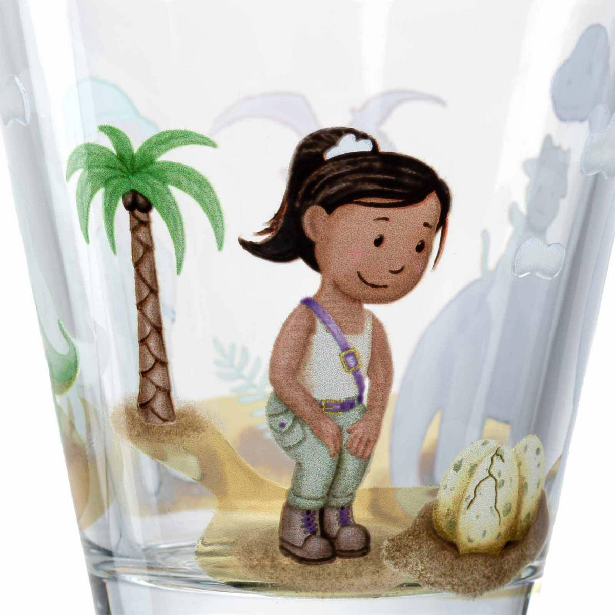 KINDERBECHERSET Bambini Avventura Dino 215 ml - Grün, Glas (0.215L) - Leonardo Living