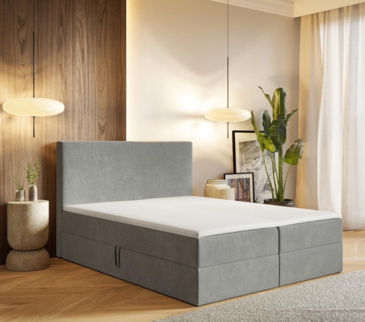 BETT Grau G2 Mit Bettkasten Und Matratze 140x200 cm - Grau, Textil (140/200cm) - Sepro Meble