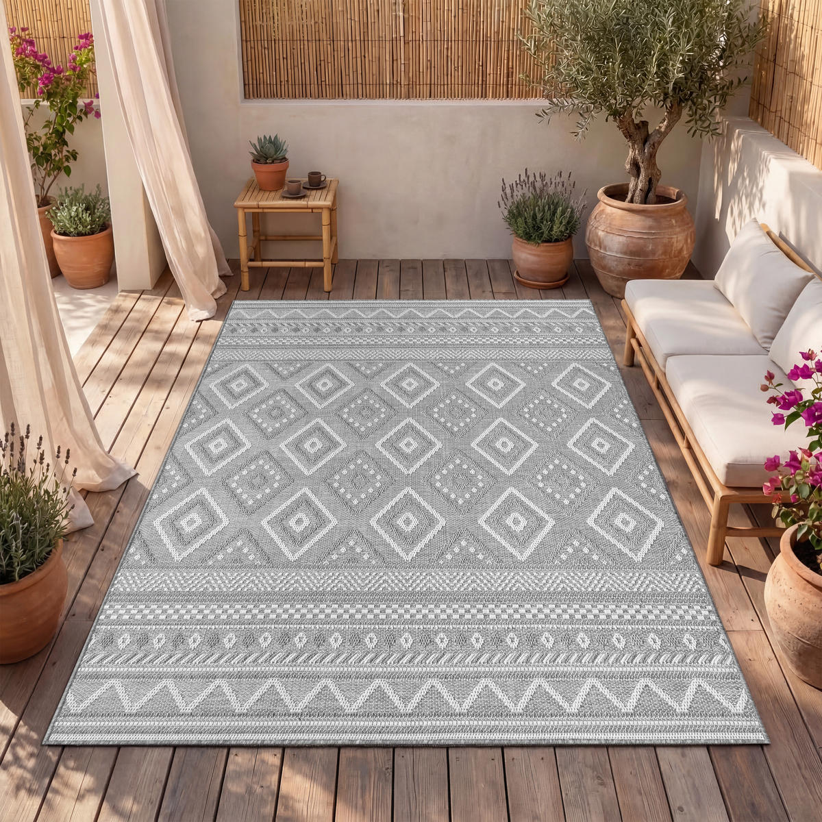 OUTDOORTEPPICH 300/400 cm Vermont 184 - Grau, Textil (300/400cm) - Paco Home