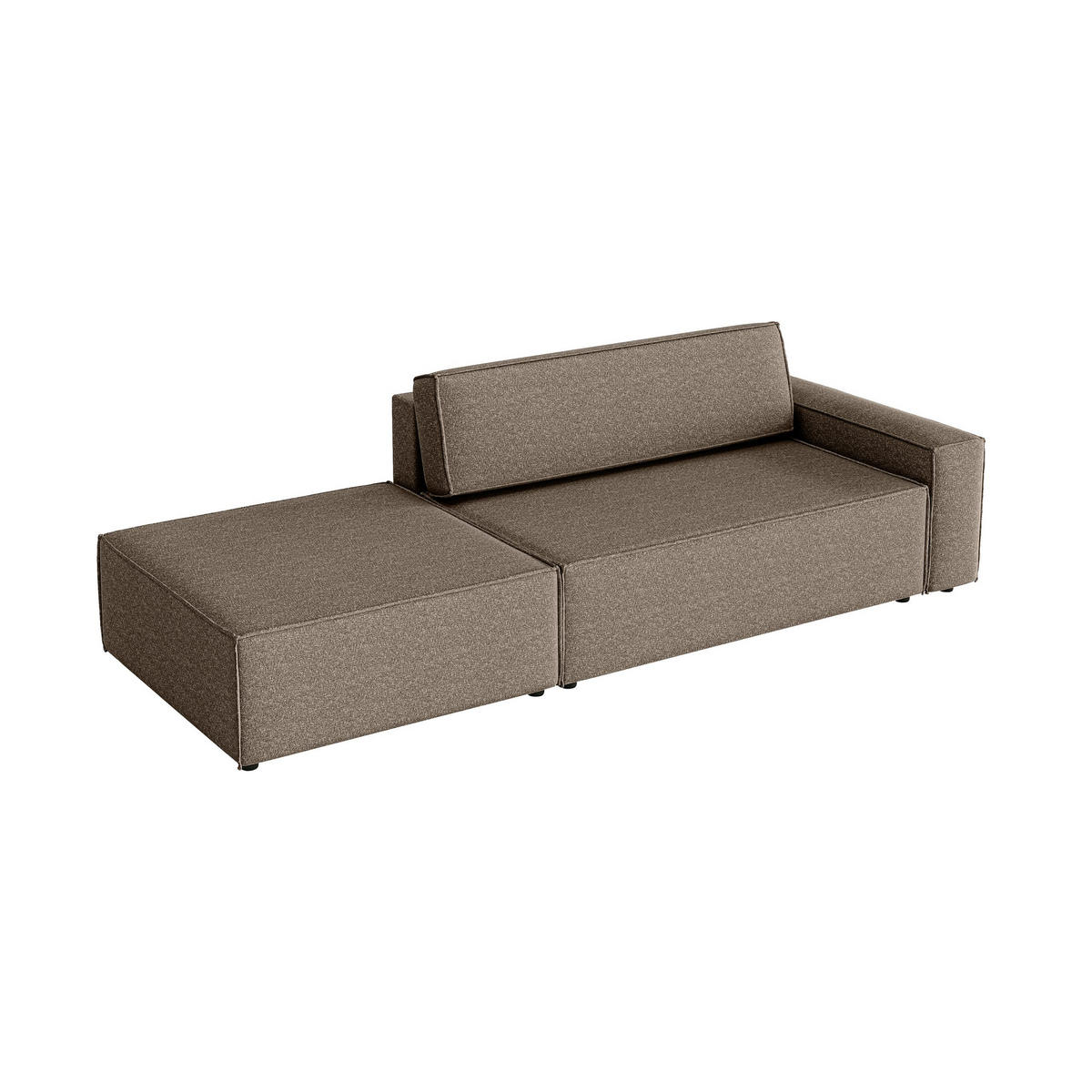 SCHLAFSOFA Lummo Si mit Schlaffunktion, Braun - Braun, Textil (263/70/100cm) - Fedve