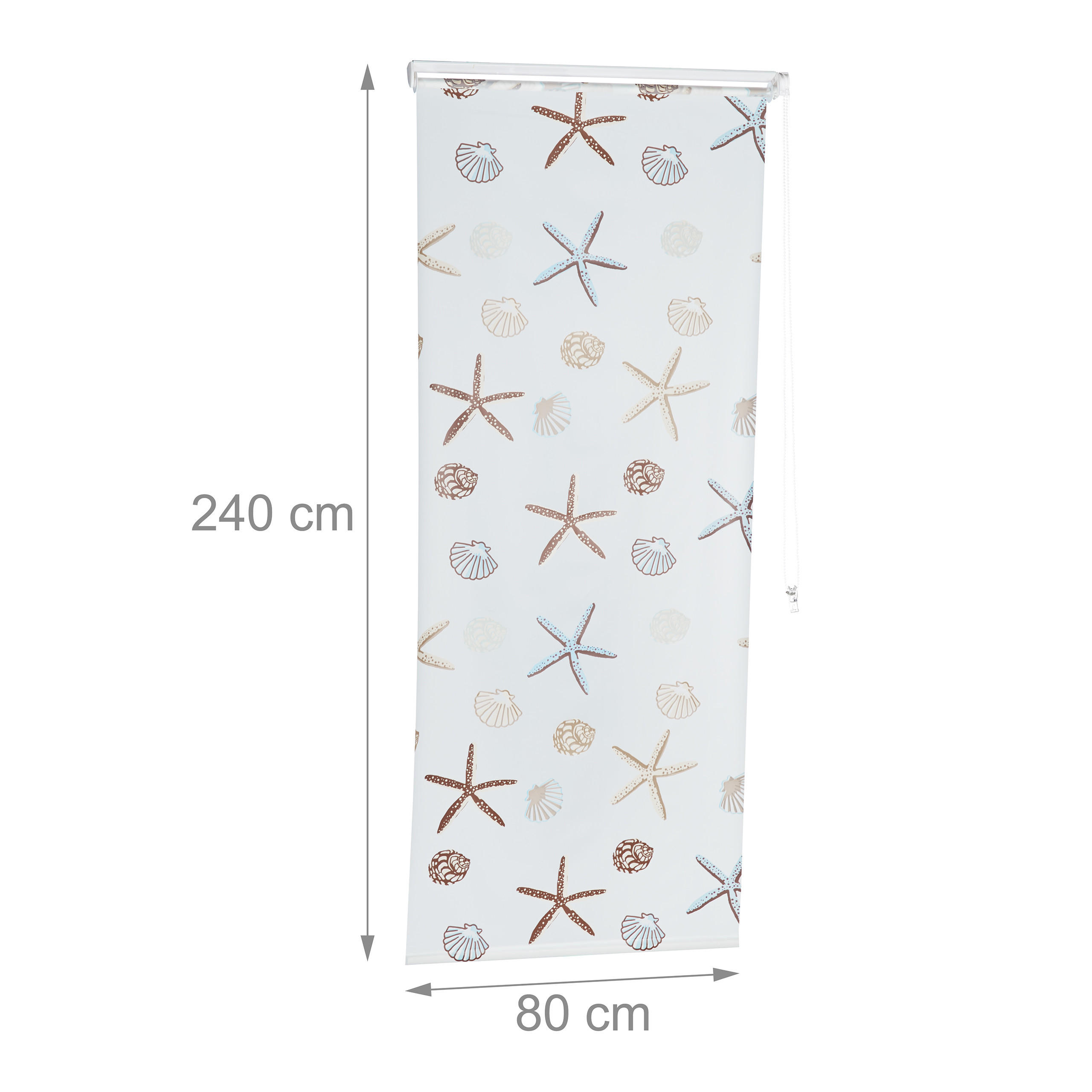 Thumbnail - Relaxdays Duschrollo, Mehrfarbig, Kunststoff, Metall, 80x5 cm, Badtextilien, Duschvorhänge