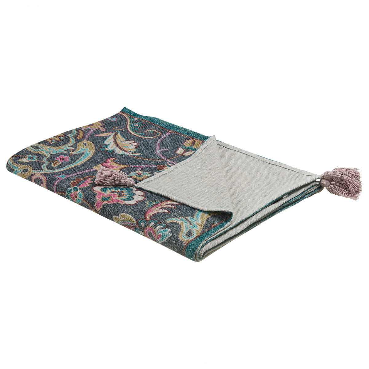 DECKE Bunt Dibrugarh 130/180 cm - Multicolor, Naturmaterialien/Textil (130/180cm) - Beliani