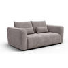 SOFA SORENO 3-Sitzer, dunkelbeige - Beige/Schwarz, Holz/Textil (214/94/114cm) - Courtois Laville
