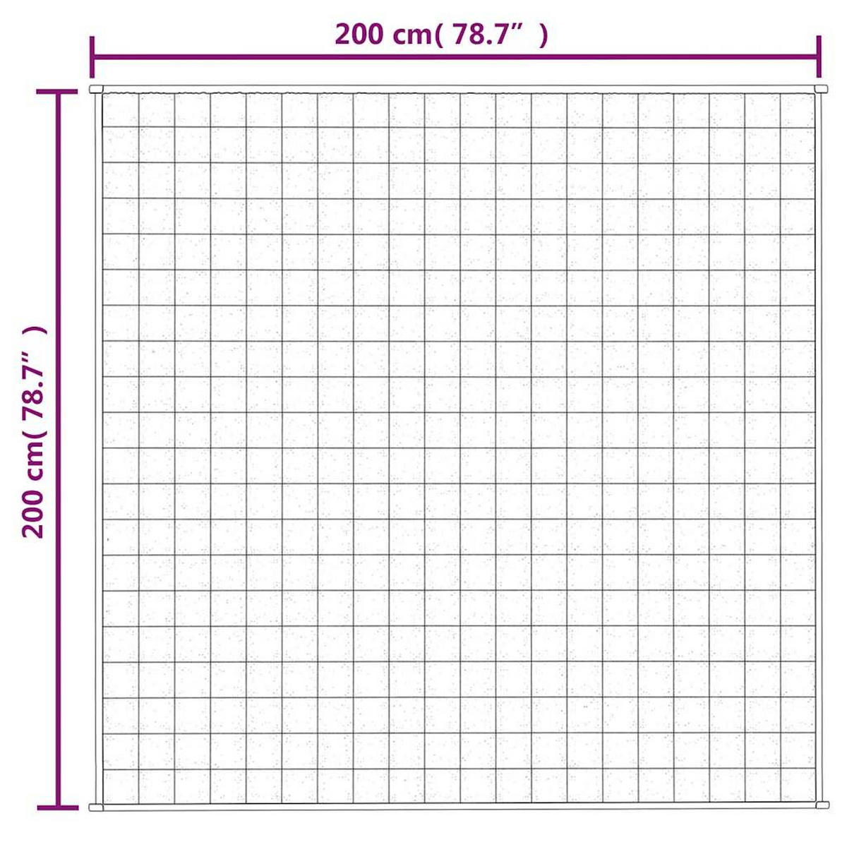 GEWICHTSDECKE Hellcreme 200/200 Cm 13 Kg Stoff - Creme, Textil (200/200cm) - vidaXL