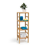 BADREGAL - Hellbraun, Holz (36/117/35.5cm) - Relaxdays