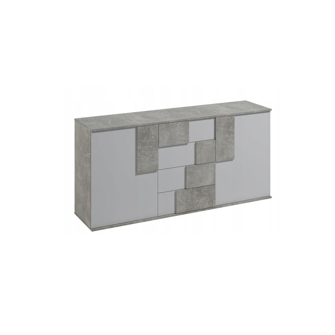 SIDEBOARD ESTRADA 181/85/45 cm mit 4 Schubladen 2 Türen Taupe - Taupe/Weiß, Holzwerkstoff (181/85/45cm) - MASSENO