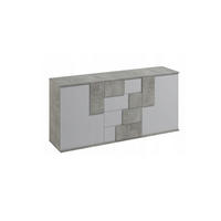 SIDEBOARD ESTRADA 181/85/45 cm mit 4 Schubladen 2 Türen Taupe - Taupe/Weiß, Holzwerkstoff (181/85/45cm) - MASSENO