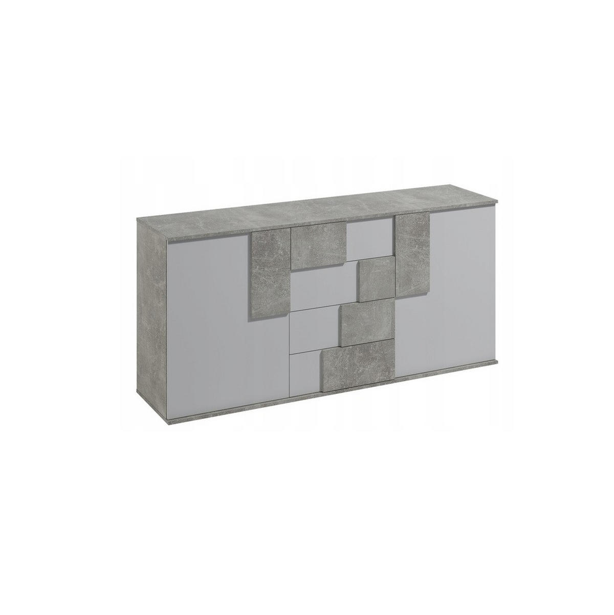 SIDEBOARD ESTRADA 181/85/45 cm mit 4 Schubladen 2 Türen Taupe - Taupe/Weiß, Holzwerkstoff (181/85/45cm) - MASSENO