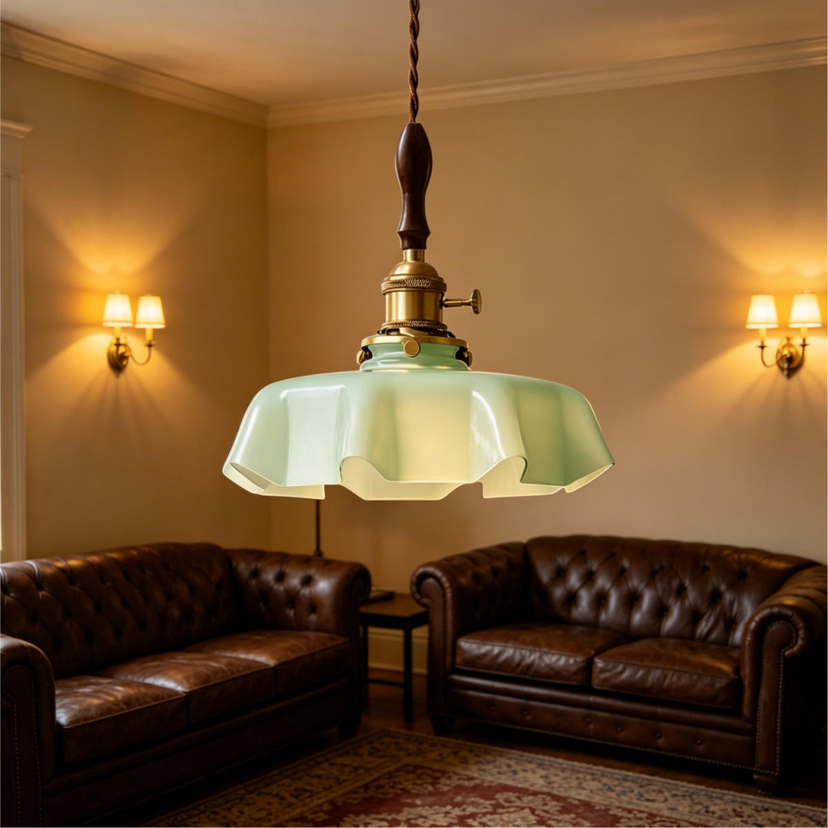 LED-HÄNGELEUCHTE Grün 4W 25/25/18-150 cm - Grün, Metall (25/25/18cm) - Authentics