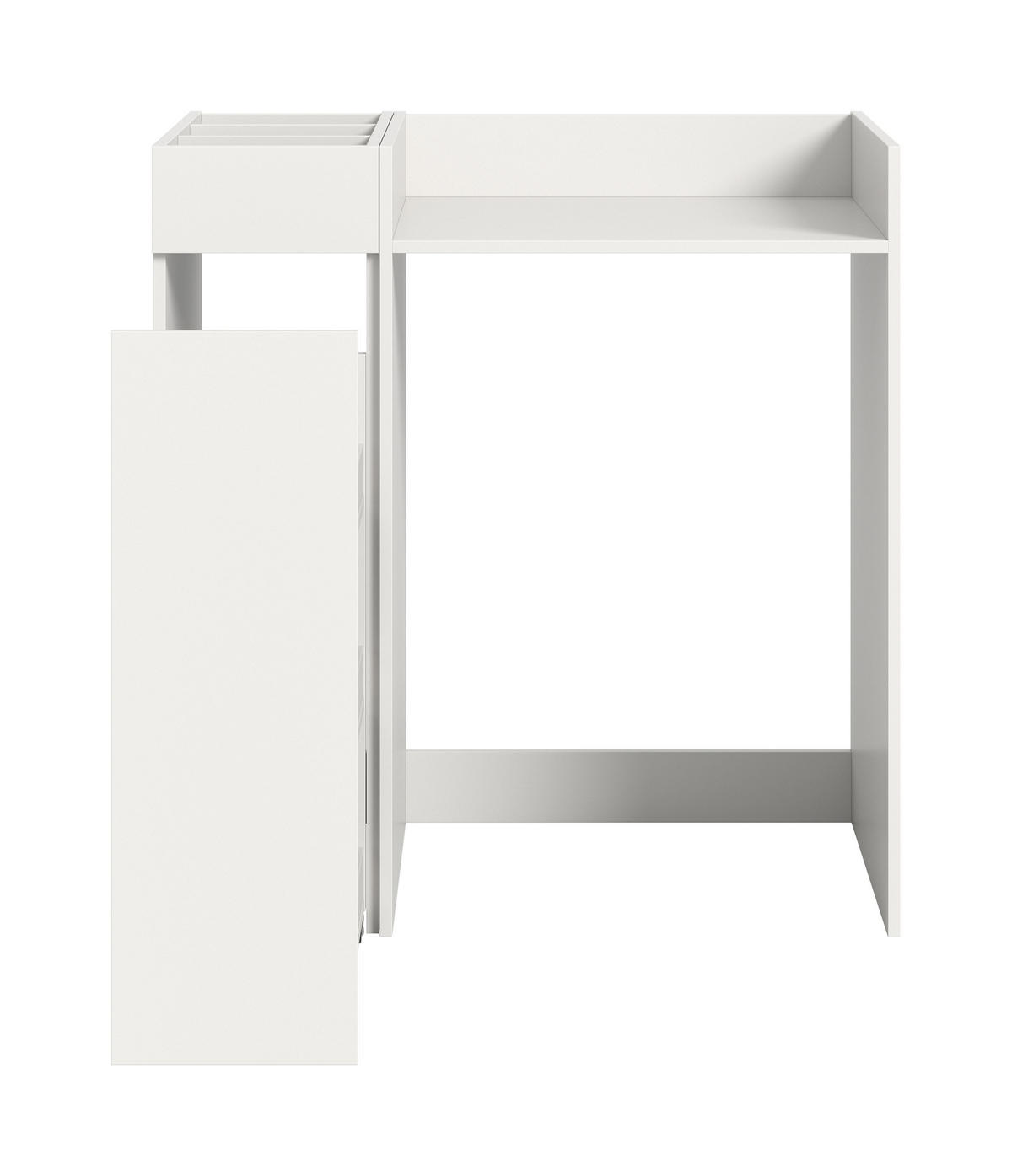 WASCHMASCHINENUMBAU 2tlg. Set Mixx Bad in weiß - modernes Design - B/H/T: 95x101x60 cm - Weiß, Holzwerkstoff (95/101/60cm) - Homes & Jones