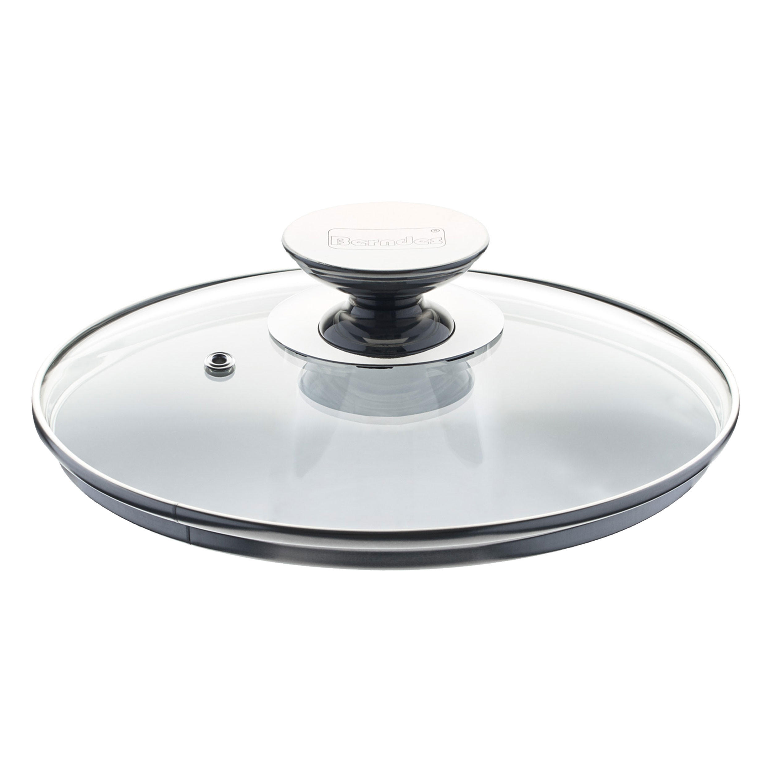 SPEZIALGLASDECKEL mit Edelstahlknauf, Transparent, 20 cm - Transparent, Metall (43/25/6cm) - Berndes