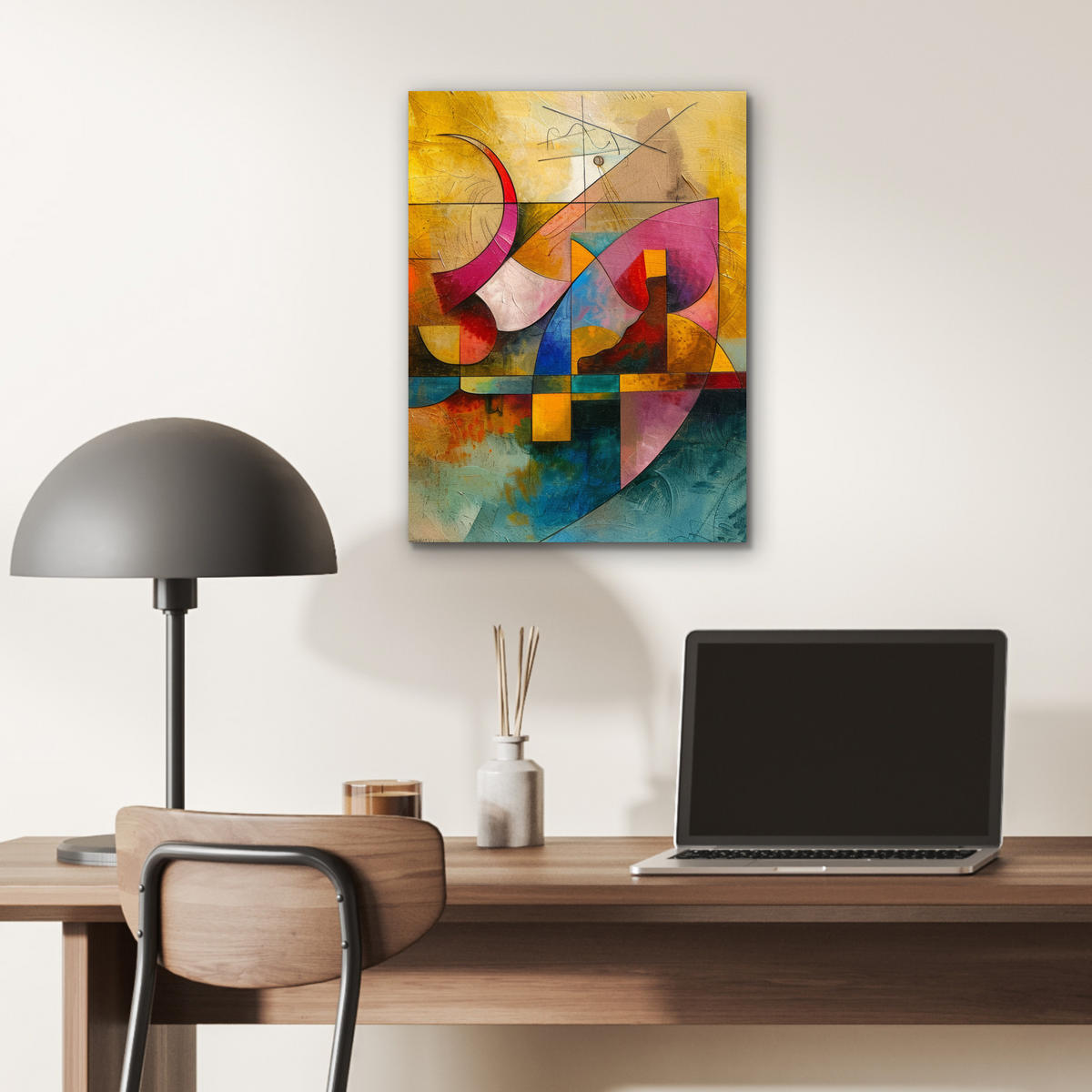 KOVOVÝ OBRAZ Umenie - abstraktné - moderné 30x40 cm - žltá, kov (30/40cm) - MuchoWow