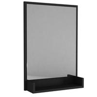 SPIEGEL Costa Schwarz mit Ablage - Schwarz, Holzwerkstoff (45/75/12cm) - moebel17