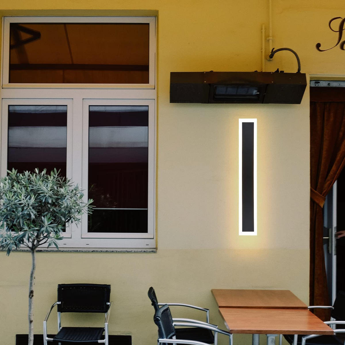 LED WANDLEUCHTE Lichtblick - Schwarz, Metall (8/4/50cm) - Nettlife