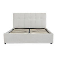 BETT mit Bettkasten - 2 Personen - Stoff - Weiß - Weiß, Textil (140/190cm) - Vente-Unique