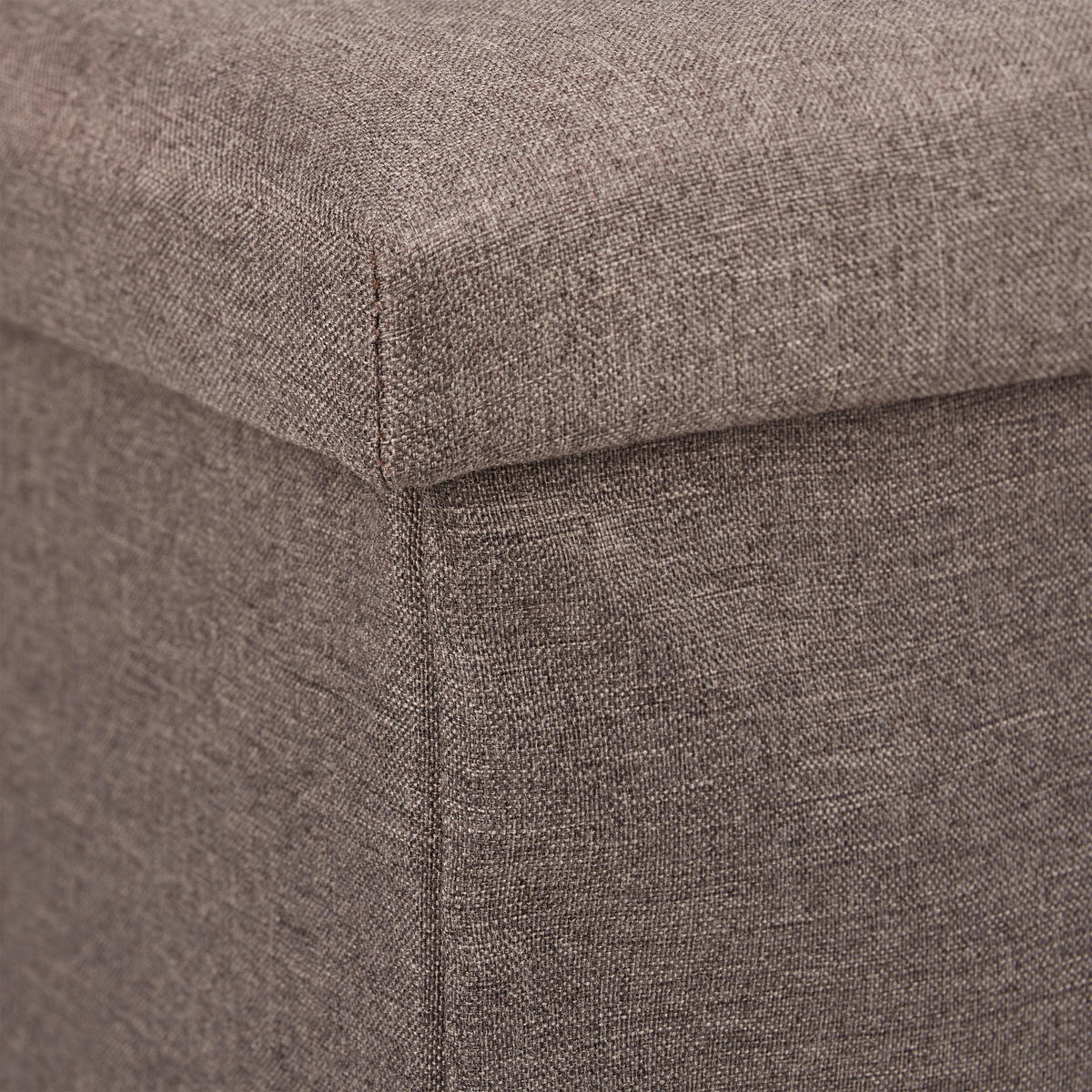 SITZHOCKER - Anthrazit, Holzwerkstoff/Textil (37.5/37/37.5cm) - Relaxdays