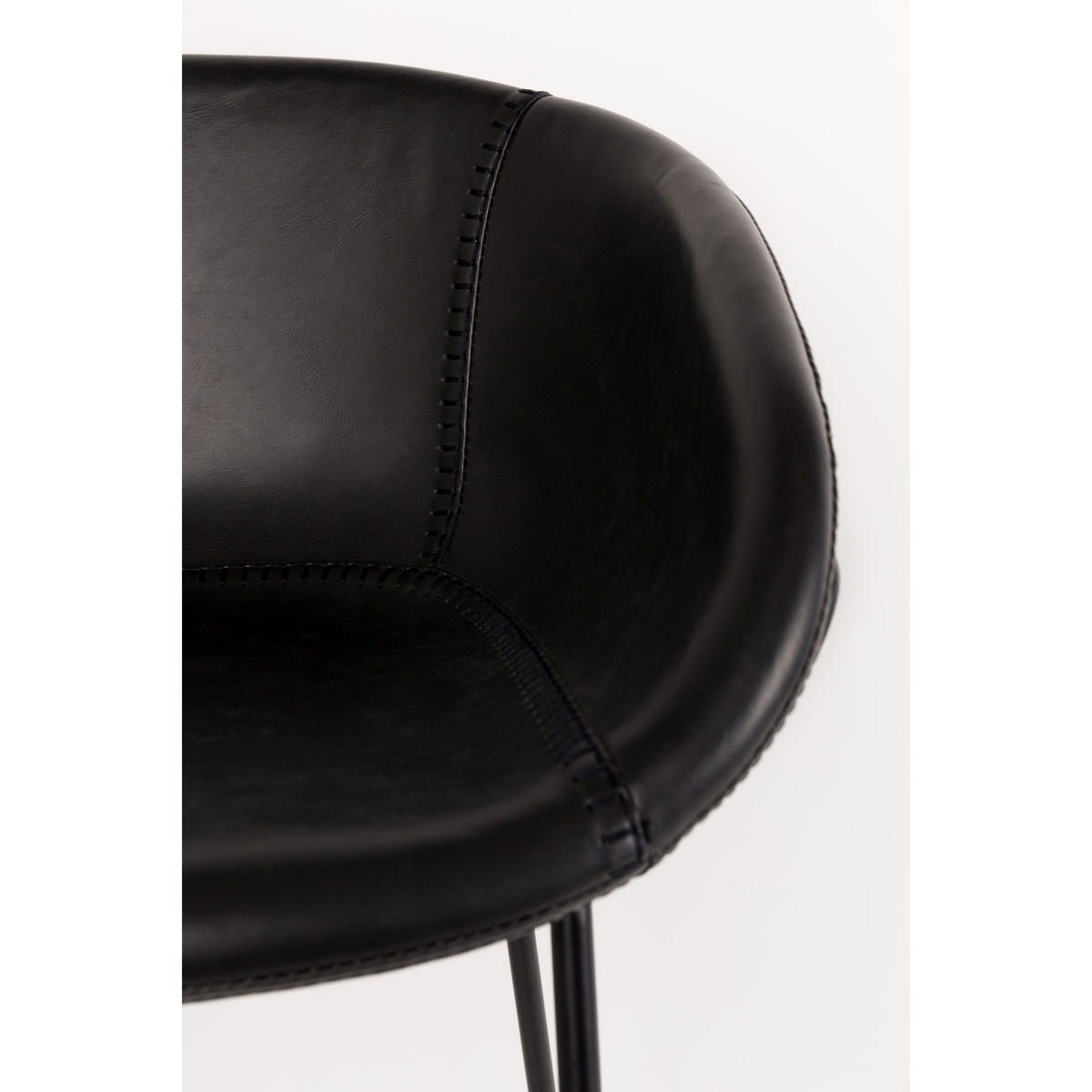 BARHOCKER Feston Rückenlehne 76 cm Schwarz - 2 er Set - Schwarz, Kunststoff (54.5/98.5/53cm) - Zuiver