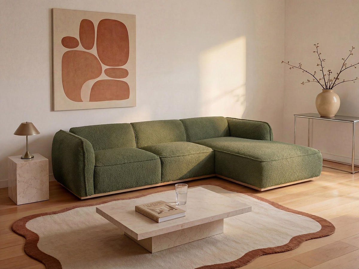 SOFA - 5 Personen - holz - khaki Canobru - Schlammfarben, Holz/Holzwerkstoff (272/74/167cm) - Vente-Unique