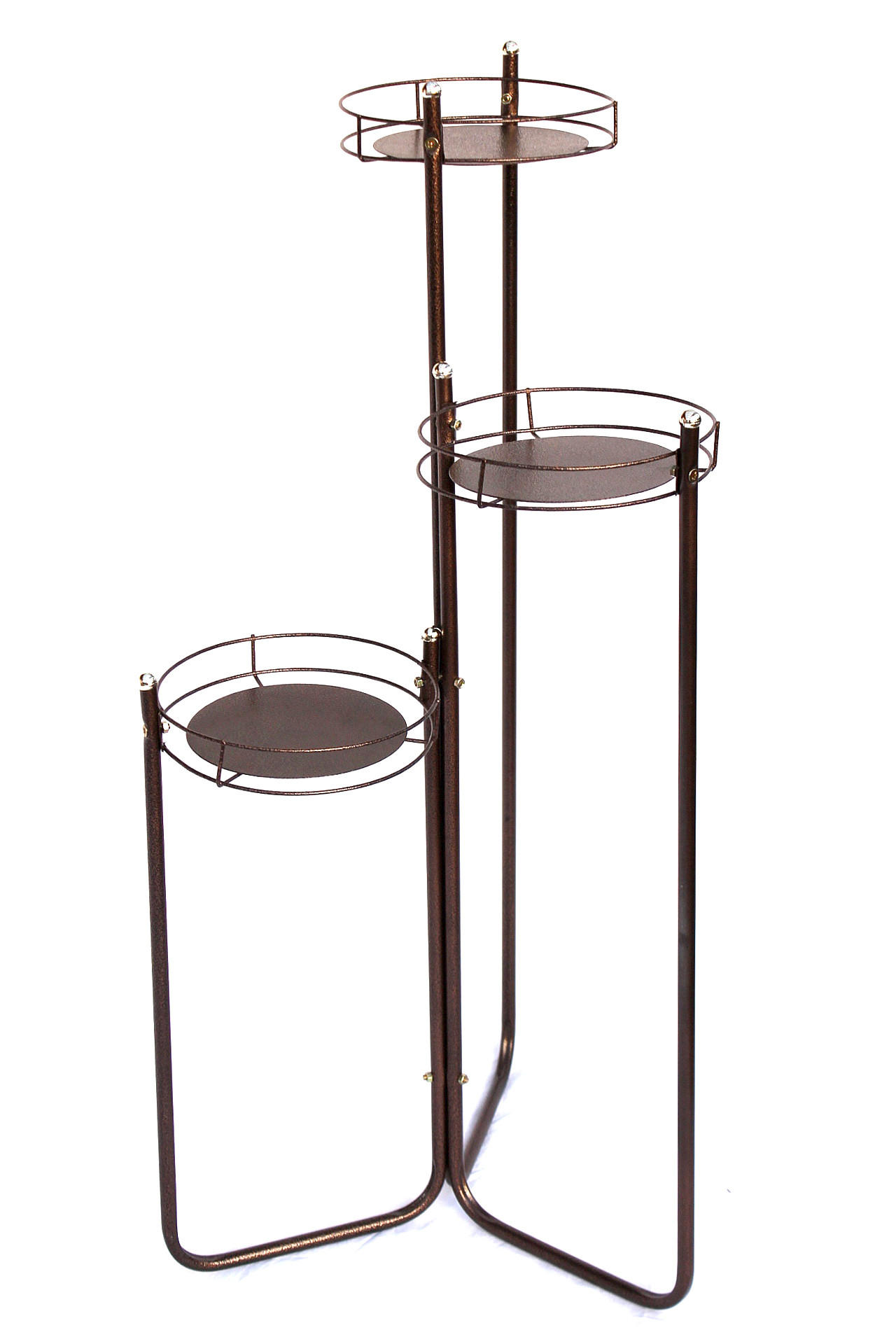 BLUMENTREPPE mit 3 Ebenen Metall 90 cm Art.2A - Kupferfarben, Metall (40/90/40cm) - DanDiBo