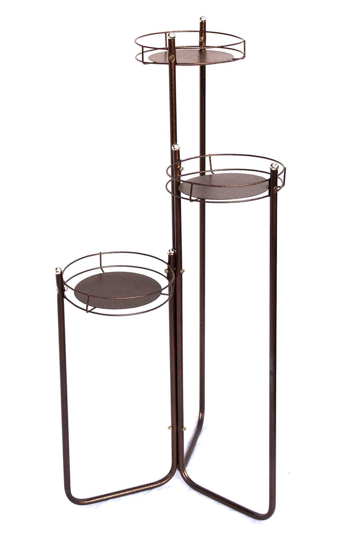 BLUMENTREPPE mit 3 Ebenen Metall 90 cm Art.2A - Kupferfarben, Metall (40/90/40cm) - DanDiBo