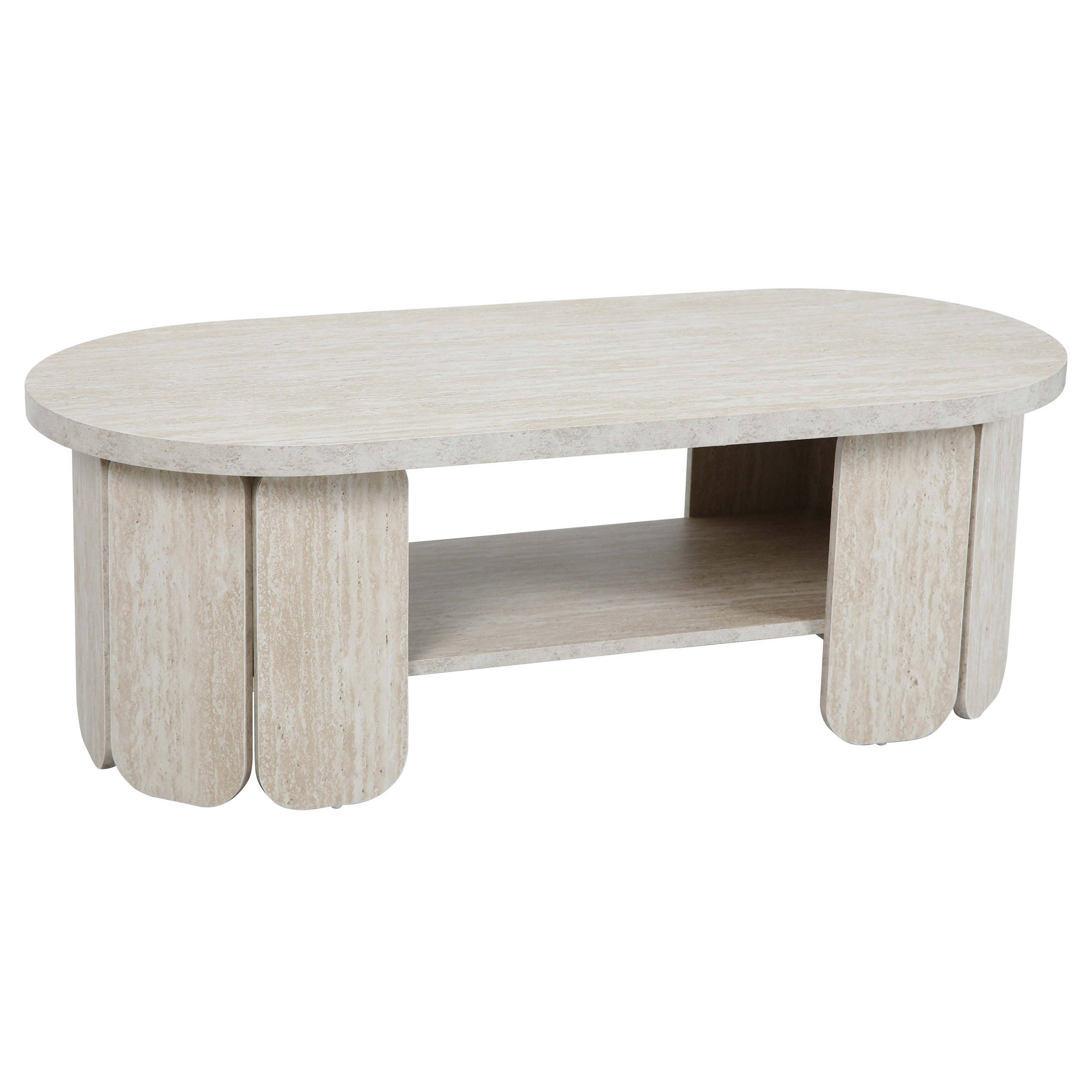 COUCHTISCH, Weiß - Weiß, Holz/Holzwerkstoff (50/110/38.5cm) - Oviala