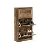 SCHUHSCHRANK Braun - Braun, Holzwerkstoff (60/115/23cm) - SoBuy