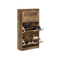 SCHUHSCHRANK Braun - Braun, Holzwerkstoff (60/115/23cm) - SoBuy