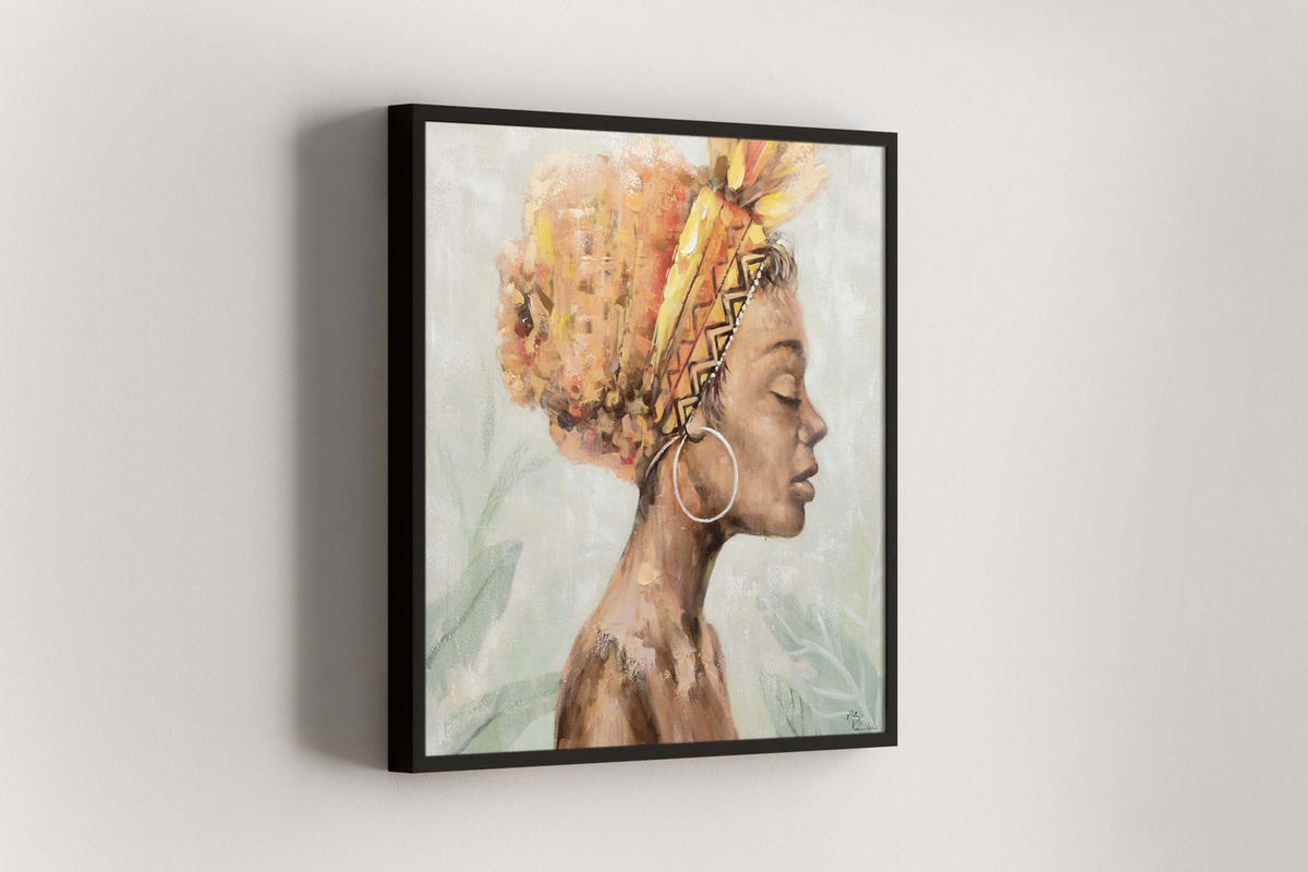 RUČNĚ MALOVANÝ AKRYLOVÝ OBRAZ ZELENÝ/HNĚDÝ, 80/80 CM - zelená barva/hnědá, dřevo/textil (80/80cm) - KUNSTLOFT