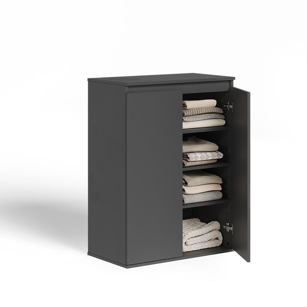 KOMODA S VRATIMA Claus Antracit 74 x 99.6 cm s 2 vrata - antracit, drvni materijal (74/99.6/40cm) - Vicco