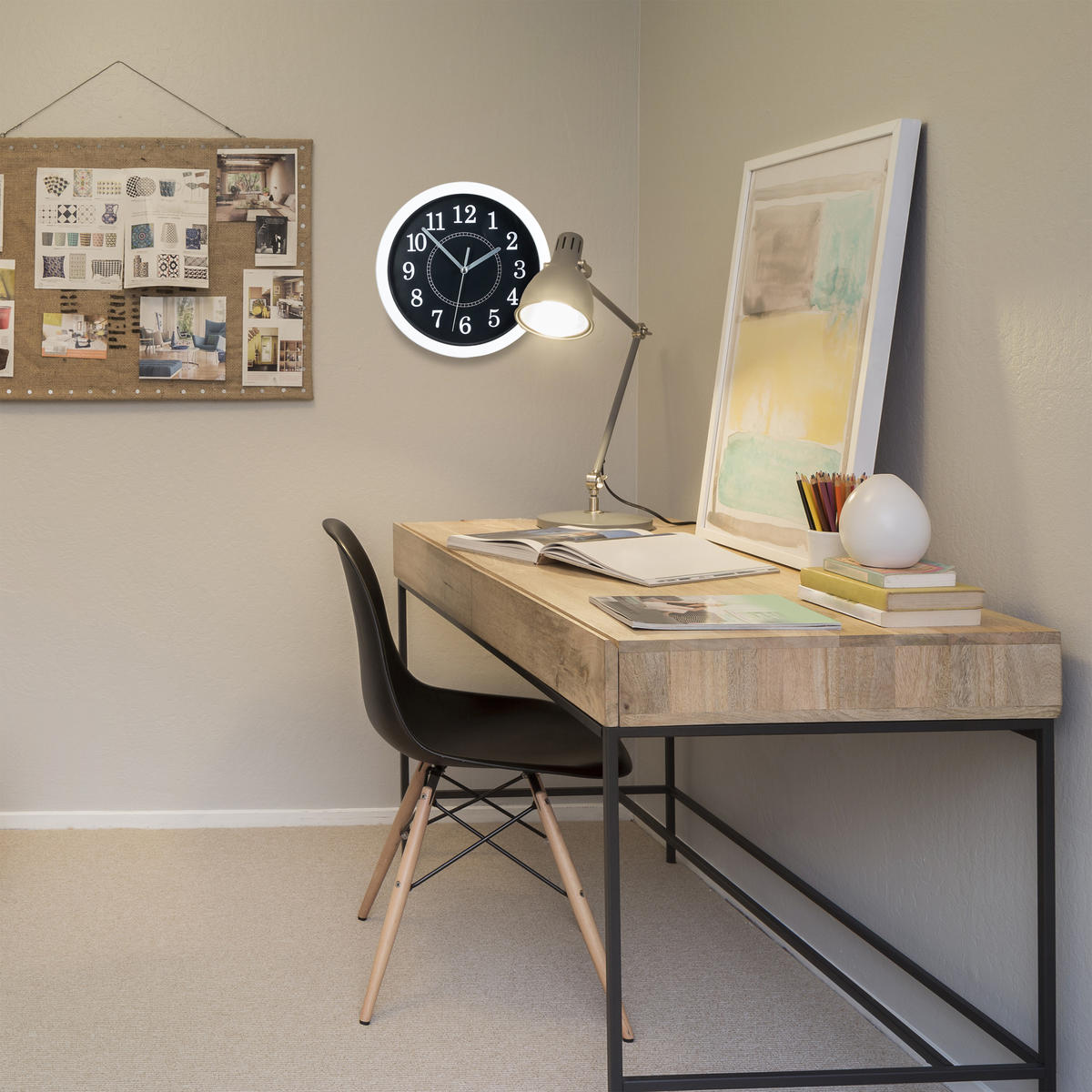 WANDUHR - Multicolor, Kunststoff (20/20/4cm) - Relaxdays