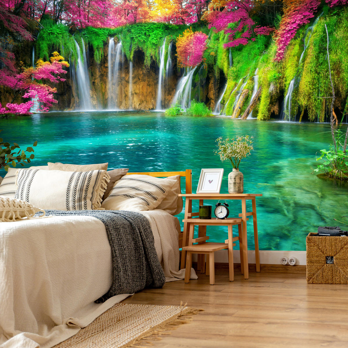 #REF! - zelená/ružová, papier (100/70cm) - Muralo