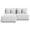ECKSOFA Ronni Bouclé-Stoff Weiß Links - Weiß, Holz/Textil (206/190cm) - Graingold
