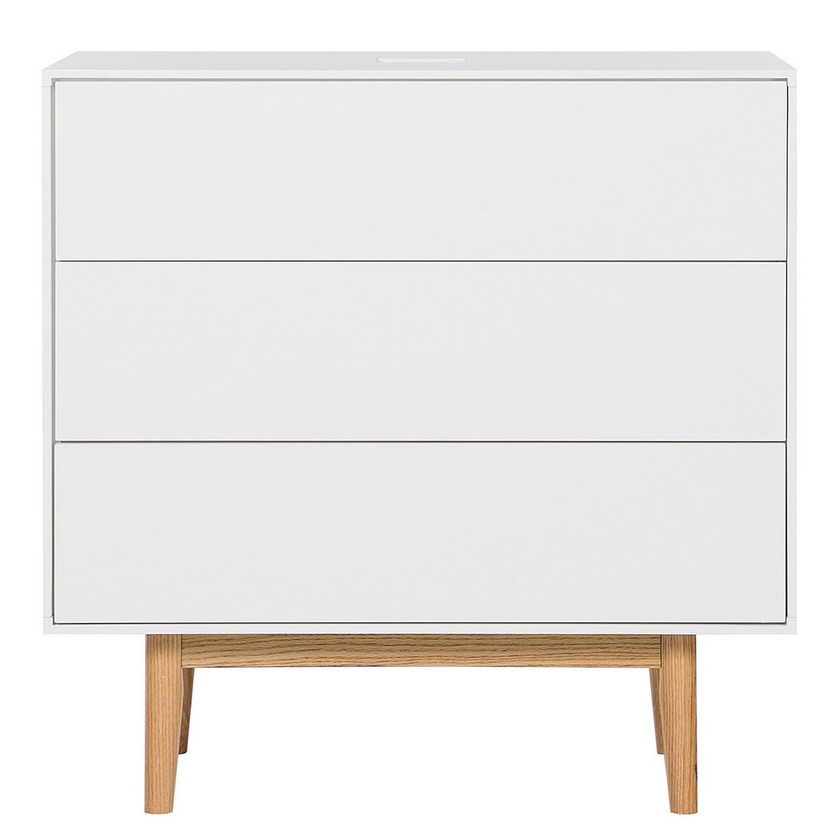 WASCHTISCH - Eiche teilmassiv - Weiß, Holz/Holzwerkstoff (80/80/48cm) - home24