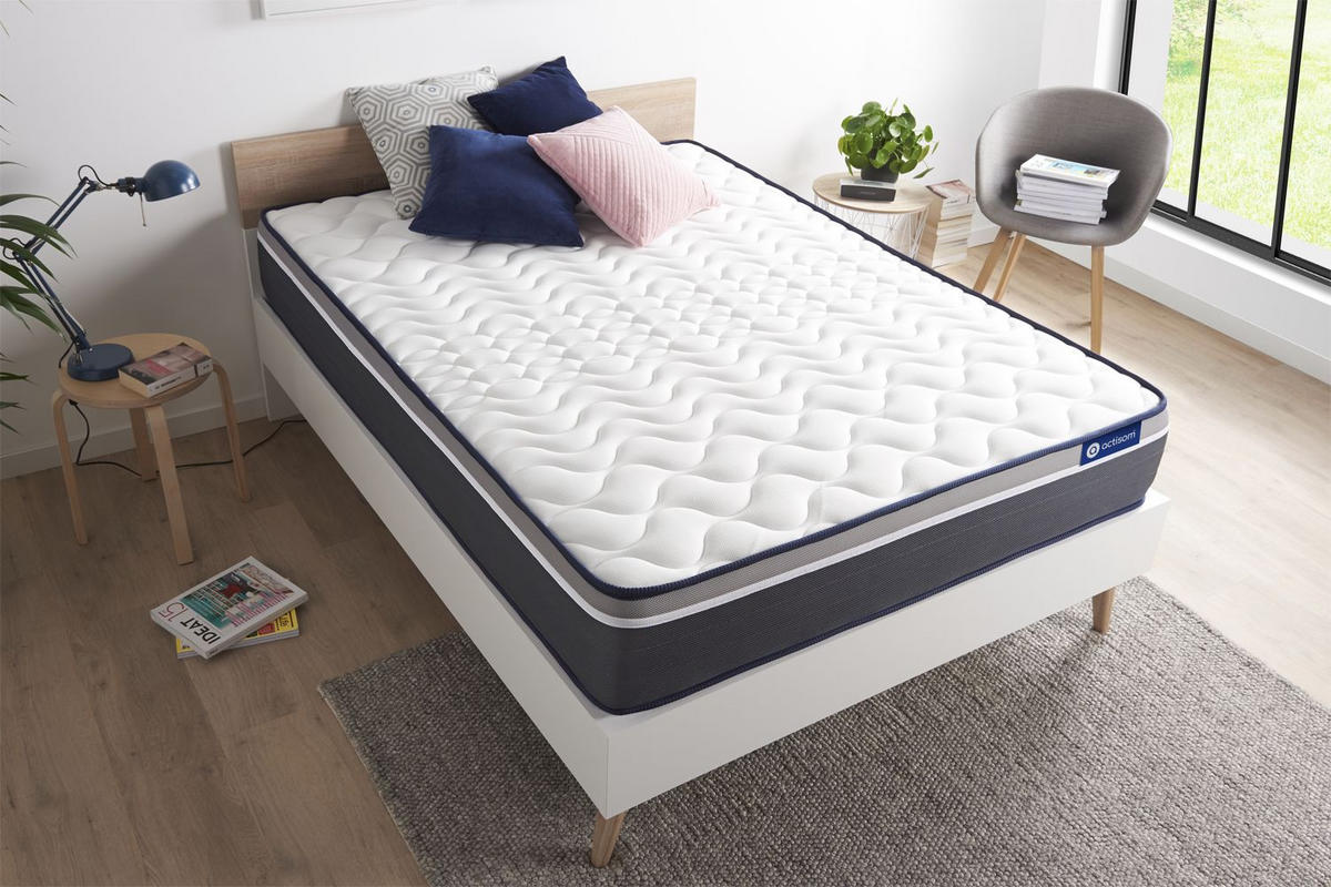 MATRATZE Actilatex plus Latex und Memory-Schaum 100 x 190 cm h4 - Weiß, Textil (100/190cm) - ACTISOM