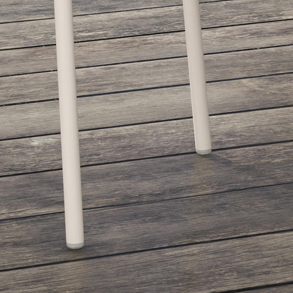 GARTENSTUHL aus Stahl 59x55x84cm in Grau im 4er Set - Grau, Kunststoff (55/84/59cm) - Modfu