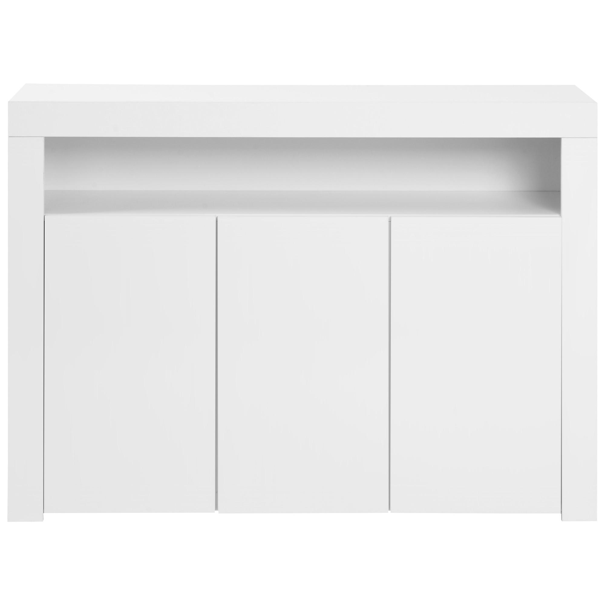 SIDEBOARD Weiß 130/35/95 cm - Weiß, Holzwerkstoff (130/95/35cm) - PANGIVO