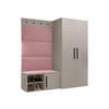 GARDEROBEN-SET Medi I - Kaschmir/Hellrosa, Holzwerkstoff/Kunststoff (80/191/50cm) - MIRJAN24