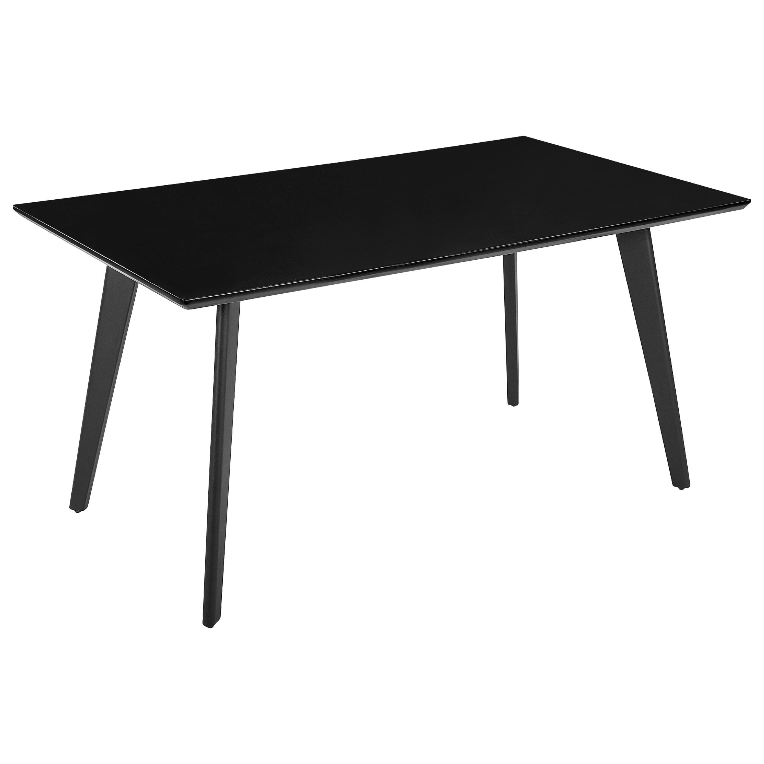 ESSTISCH 150/90/75 cm Schwarz Rechteckig Dorcas - Schwarz, Holzwerkstoff (150/90/75cm) - Beliani