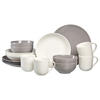 KOMBISERVICE Levi Weiß-Grau 16er Set - Weiß/Grau, Keramik (36/33/54cm) - Ritzenhoff Breker