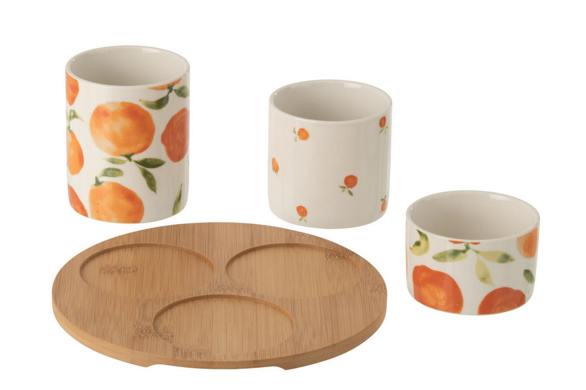 APERITIF-SET WO - Orange, Keramik (8/9.5/8cm) - J-Line